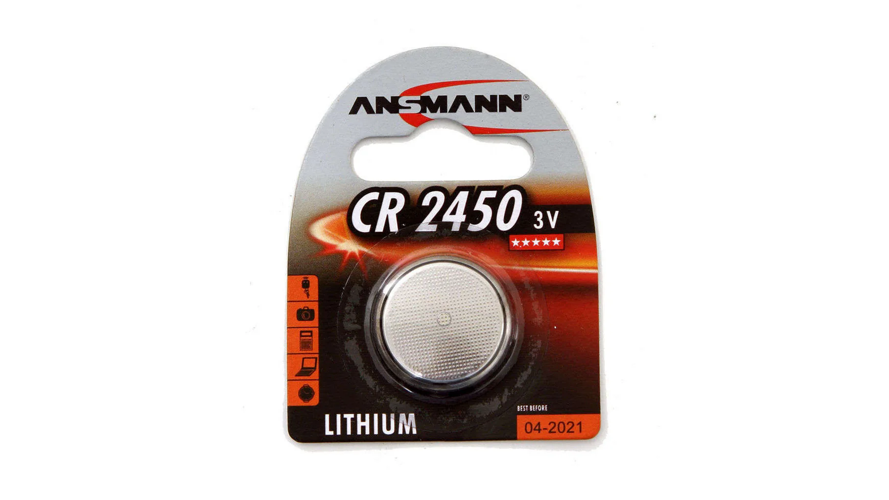 Ansmann Knopfzelle CR2450 Lithium